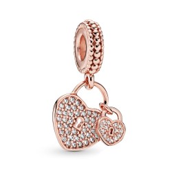 Pandora Pavé Heart Padlocks Dangle Charm Pandora Pavé Heart Padlocks Dangle Charm
