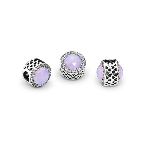 Pandora Radiant Hearts Charm, Opalescent Pink Crystal Pandora Radiant Hearts Charm, Opalescent Pink Crystal