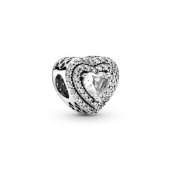 Pandora Sparkling Leveled Hearts Charm