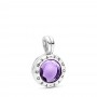 PANDORA Faceted Locket Dangle Charm, Synthetic Amethyst PANDORA Faceted Locket Dangle Charm, Synthetic Amethyst