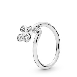 Pandora Four-Petal Flowers Twisted Ring Pandora Four-Petal Flowers Twisted Ring