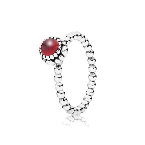 Pandora Birthday Blooms Ring, January, Garnet Pandora Birthday Blooms Ring, January, Garnet