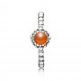 Pandora Birthday Blooms Ring, July, Carnelian Pandora Birthday Blooms Ring, July, Carnelian