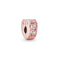 Pandora Pink Pavé Heart Clip Charm