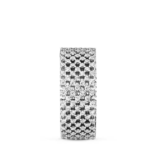 Pandora Heraldic Check Ring, Clear CZ Pandora Heraldic Check Ring, Clear CZ