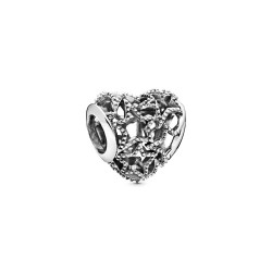 Pandora Openwork Heart and Beaded Stars Charm Pandora Openwork Heart and Beaded Stars Charm