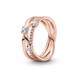 Pandora Sparkling Triple Band Ring Pandora Sparkling Triple Band Ring