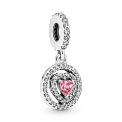 Pandora Sparkling Double Halo Heart Dangle Charm Pandora Sparkling Double Halo Heart Dangle Charm