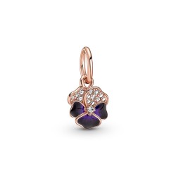 Pandora Deep Purple Pansy Flower Dangle Charm