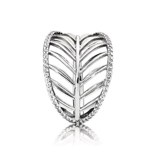 Pandora Tropical Palm Leaf Ring, Clear CZ Pandora Tropical Palm Leaf Ring, Clear CZ