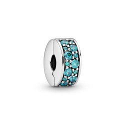 Pandora Teal Pavé Clip Charm Pandora Teal Pavé Clip Charm