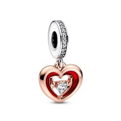 Pandora Two-tone Radiant Heart Dangle Charm Pandora Two-tone Radiant Heart Dangle Charm