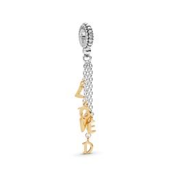 Pandora Loved Script Charm Pandora Loved Script Charm