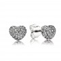 Pandora In My Heart Pavé Stud Earrings, Clear CZ Pandora In My Heart Pavé Stud Earrings, Clear CZ