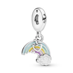 Pandora Rainbow and Cloud Dangle Charm
