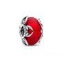 Pandora Frosted Red Murano Glass & Hearts Charm Pandora Frosted Red Murano Glass & Hearts Charm