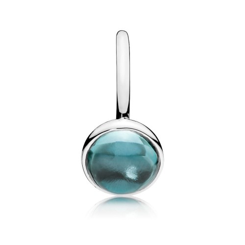 Pandora Poetic Droplet Ring, Aqua Blue Crystal Pandora Poetic Droplet Ring, Aqua Blue Crystal