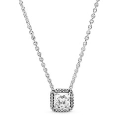 Pandora Square Sparkle Halo Necklace