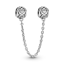Pandora Ornate Hearts Safety Chain Charm