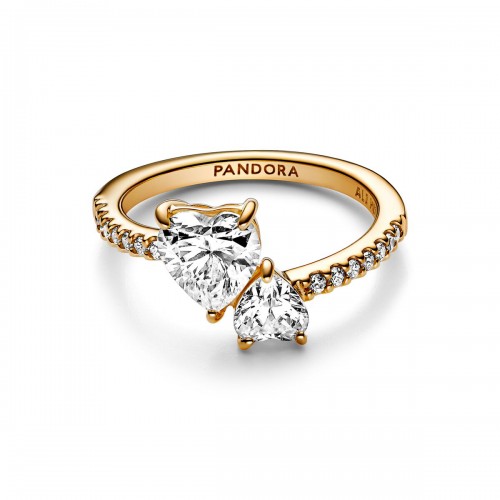 Pandora Double Heart Sparkling Ring Pandora Double Heart Sparkling Ring