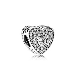 Pandora Disney, Mickey & Minnie Sparkling Heart Charm Pandora Disney, Mickey & Minnie Sparkling Heart Charm