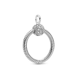 Pandora Moments Small Pavé O Pendant