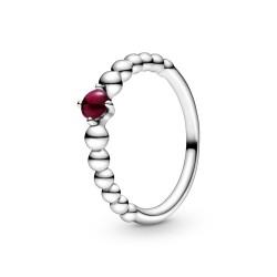Pandora Dark Red Beaded Ring