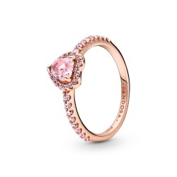 Pandora Sparkling Elevated Heart Ring