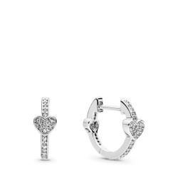 Pandora Alluring Hearts Hoop Earrings