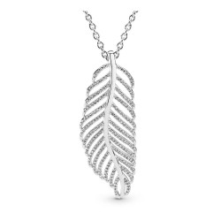 Pandora Light as a Feather Pendant Necklace