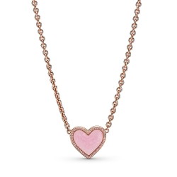 Pandora Pink Swirl Heart Collier Necklace Pandora Pink Swirl Heart Collier Necklace