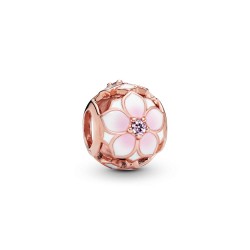 Pandora Openwork Pink Magnolia Flower Charm