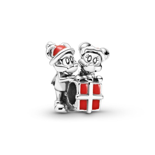 Pandora Disney Mickey Mouse and Minnie Mouse Present Charm Pandora Disney Mickey Mouse and Minnie Mouse Present Charm