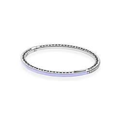 Pandora Radiant Hearts of PANDORA Bangle Bracelet, Lavender Enamel