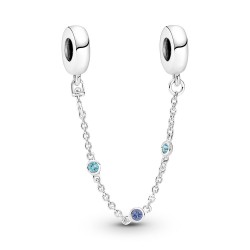 Pandora Triple Blue Stone Safety Chain Pandora Triple Blue Stone Safety Chain