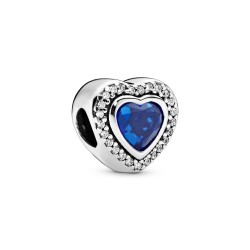 Pandora Sparkling Blue Heart Charm