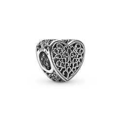 Pandora Filigree and Beaded Heart Charm
