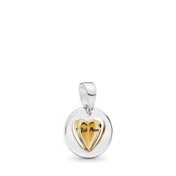 Pandora Mom’s Golden Heart Dangle Charm