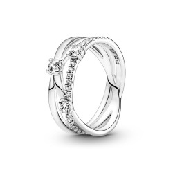 Pandora Sparkling Triple Band Ring Pandora Sparkling Triple Band Ring