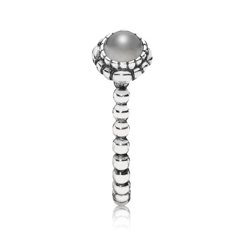 Pandora Birthday Blooms Ring, June, Grey Moonstone Pandora Birthday Blooms Ring, June, Grey Moonstone
