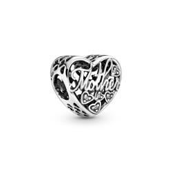 Pandora Mother and Son Script Openwork Charm