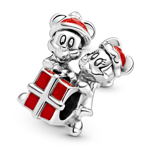 Pandora Disney Mickey Mouse and Minnie Mouse Present Charm Pandora Disney Mickey Mouse and Minnie Mouse Present Charm