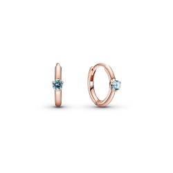 Pandora Light Blue Solitaire Huggie Hoop Earrings Pandora Light Blue Solitaire Huggie Hoop Earrings