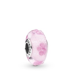 Pandora Pink Flower Glass Charm Pandora Pink Flower Glass Charm