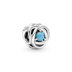 Pandora December Turquoise Blue Eternity Circle Charm