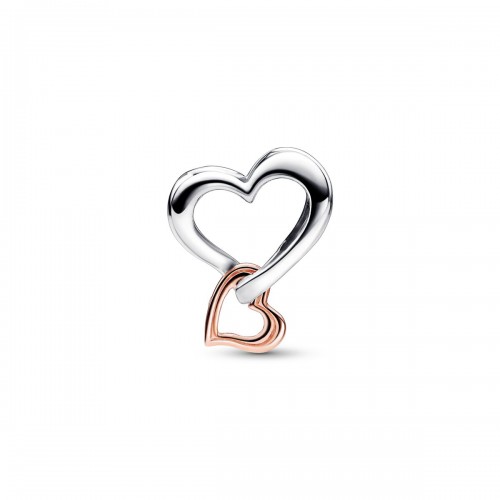 Pandora Two-tone Openwork Infinity Heart Charm Pandora Two-tone Openwork Infinity Heart Charm