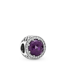Pandora Radiant Hearts Charm, Royal-Purple Crystal