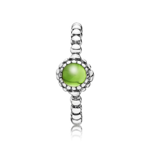 Pandora Birthday Blooms Ring, August, Peridot Pandora Birthday Blooms Ring, August, Peridot