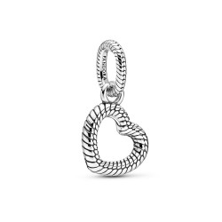 Pandora Snake Chain Pattern Open Heart Pendant Pandora Snake Chain Pattern Open Heart Pendant
