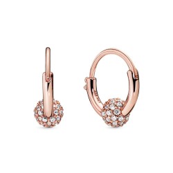 Pandora Pavé Bead Hoop Earrings